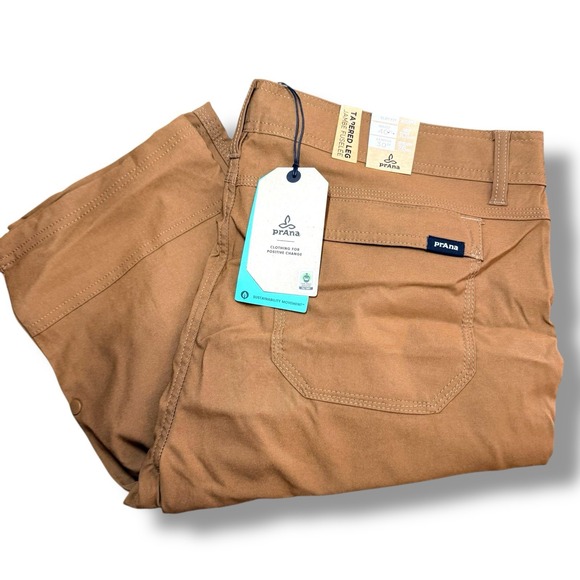 Prana Other - Prana Stretch Zion Pant II Slim Fit Tapered Leg Mens 40 X 30 Sepia Brown NEW